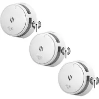 SAVS S10-W Drahtlos vernetzbarer Rauchmelder 3 Stück - LinkSmart - 10 Jahre Batterie - Optionales WLAN - Infrarotsensor - Brandmelder