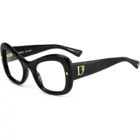 Dsquared2 Damen D2 0138 807 Rahmen von BRILLEN Acetat Schwarz Schmetterling