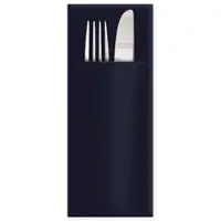 SWS 1250 Servietten Bestecktaschen CutleryStar PAP 38x32 cm schwarz 2-lagig