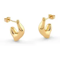 GUESS JUBE05340JWYGT/U Damen-Ohrringe Superlight J Creolen Goldfarben