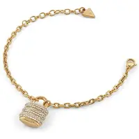 GUESS JUBB05406JWYGPKS Damenarmband Padlock Charm Pavé Goldfarben