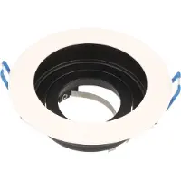 LED line Einbaustrahler GU10 Einbaurahmen 25° Schwenkbar Einbauspot Ø90mm Bohrloch Alu inkl. GU10 Fassung für LED Leuchtmittel Weiß/Schwarz Rund