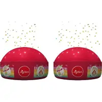 Niermann Standby 2er Set LED Nachtlicht Rainbow Rabbit Sternprojektor LED-Farbwechsler 3 Farben