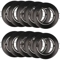 LED line 10-PACK Schwarz Zinklegierung Einbaustrahler Rund Schwenkbar GU10 /GU 5,3 / MR 16 Einbau-Leuchte (Schwarz, 10-er Set)