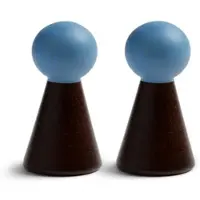 &Klevering - Halma Garderobenhaken (2er-Set), burgundy / blau