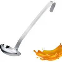Westmark Soßenl√∂ffel Pro ‚Äì Praktische Edelstahl Soßenkelle ‚Äì Suppenkelle mit Ausgießer & Aufhängehaken, für die Profi-KücheSilber, 27 cm