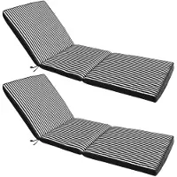 Oviala Business 2er-Set Liegenkissen, 186 x 53 cm, Schwarz