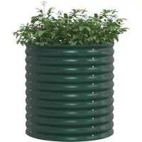 vidaXL Hochbeet Grün 80 x 80 x 81 cm Stahl