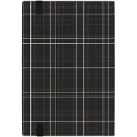 BOSS Schwarzes DIN-A5-Notizbuch mit Karo-Print und silberfarbenem Folien-Logo Grösse ONESI
