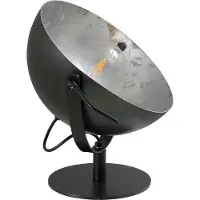 Masterlight Tischleuchte Larino 1-flammig Stahl Schwarz-Blattsilber Ø30cm