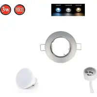 LED line Einbaustrahler GU10 Ø65mm Bohrloch Alu inkl. GU10 5W Warmweiß 350 Lumen LED Leuchtmittel Graphit Rund