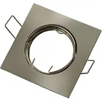 LED line Einbaustrahler GU10 Ø75mm Bohrloch Alu inkl. GU10 5W Neutralweiß 350 Lumen LED Leuchtmittel Satin Eckig