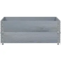 vidaXL Best Möbel Pflanzkasten Grau 100x100 cm Massivholz Kiefer - Beete A3295401