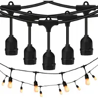 LUMILED Lichterkette Außen 20M 20x E27 230V Party Hochzeit Dekoration Terrasse Girlanden verlängerbar Gartenlampe IP44 Spritzwasserdicht Wetterfest