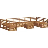 vidaXL Outdoor-Sofagarnitur 11 stk. Natur