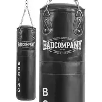 Bad Company Boxsack Echtleder, ungefüllt, 2,3 kg, für Erwachsene, 150 cm, mit Stahlkette zum Aufhängen