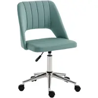 Vinsetto Schreibtischstuhl, Höhenverstellbar Homeoffice Stuhl ohne Armlehne Grün