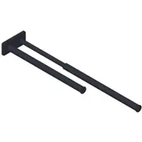 Giese Handtuchhalter 90116-14 doppelt, Länge 325 - 510 mm, schwarz matt