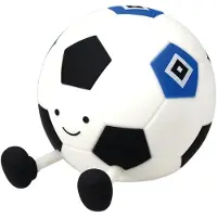 Hamburger SV Nachtlicht Fußball, Offizieller Fanartikel, Silikon LED-Licht mit Raute, Touchdimmer, Timer, 14 x 11,5 x 10,5 cm