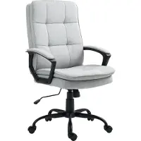 HOMCOM Bürostuhl Ergonomischer Schreibtischstuhl mit Wippfunktion Grau