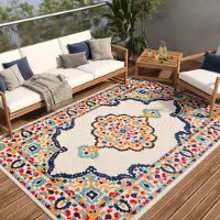 Tapiso Teppich PATIO Outdoor – Balkon und Terrassen Teppich, wetterfest & pflegeleicht 150 x 240 cm