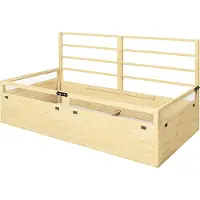Dopwii Hochbeet Pflanzkasten Kräuterbeet, wetterbeständig, 1 Spalier, 183 x 98,5 x 95 cm, Natur