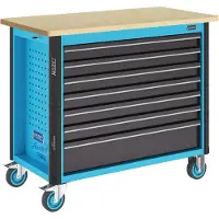 Hazet Fahrbare Werkbank Assistent 179NWL-7 L x B x H: 1150 mm x 600 mm x 965 mm Schubladen, flach: 6x 81x870x398 mm Schubladen, hoch: 1x 166x870x398 mm