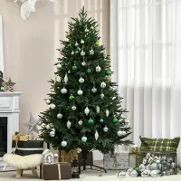 SUGIFT Künstlicher Weihnachtsbaum, Kunsttanne mit Klappsystem, PE-Nadeln, Grün | 180 cm | 114 cm breit | schwer entflammbar