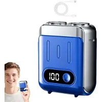 Slyrun Mini Elektrorasierer Herren 2026, USB-C, IPX7 wasserdicht, trocken & nass, kompakt, 9000 U/min Motor, LED Anzeige, tragbar für Reisen & Büro