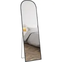 HOMCOM Ganzkörperspiegel 170 x 50 cm Gewölbter Standspiegel zum Anlehnen, Stehen
