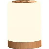 Douself Nachttischlampe Beruehrungssensor Nachtlichter Weiss & RGB-Licht Einstellbares Timing Helligkeit Lichtmodi Tischlampe fuer Schlafzimmer Stillen Wohnzimmer Buero