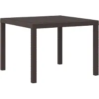 vidaXL Möbel Gartentisch Braun 100x100x73 cm Poly Rattan - Gartentische 871681