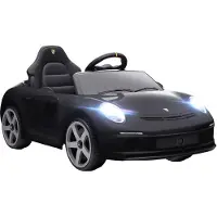 AIYAPLAY Kinder Elektroauto 12V mit 2,4 GHz Fernbedienung, Softstart, Schwarz