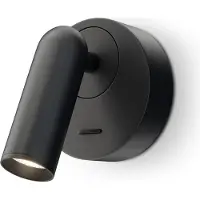 Licht-Erlebnisse LED Wandlampe Aluminium warmweißes Licht 3000 K 200 lm verstellbar Schwarz Wandspot