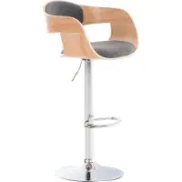 CLP Barhocker Kingston C Stoff natura/hellgrau