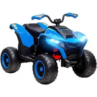 AIYAPLAY Elektro Quad für Kinder 12V Elektro Kinderquad mit 2 Motor 3-6km/h Blau