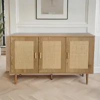 Riess Design Sideboard VIENNA 120cm natur Wiener Geflecht Kommode Anrichte Schrank