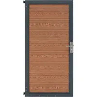 Monster WPC Sichtschutzzaun Tor – Braun
