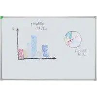 Franken Whiteboard U-Act!Line, Hoch- & Querformat, emailliert, magnethaftend, recycelbar, mit Ablageschale, B 600 x H 450 mm