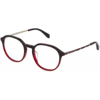 Zadig & Voltaire Sehhilfe - - VZV310 - Acetat - Rotverlauf (dunkelrot/hellrot) - Runde Form
