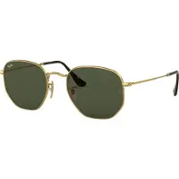 Ray-Ban HEXAGONAL FLAT LENSES, Erwachsener, Uni, Hexagonal, Gold, Nicht-polarisierte Linse, Metall