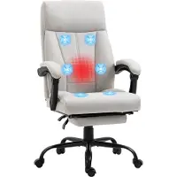 Vinsetto Massage-Bürostuhl, 111-119cm PC Stuhl, Heizfunktion