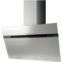 Elica Kopffreihaube Stripe 90 cm breit, weißes Glas incl. Aluminiumfilter