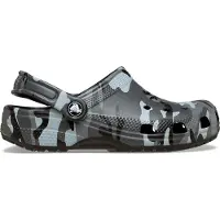 Crocs Clog Toddler Classic Camouflage Black/Slate Grey-Schuhgröße 27 - 28