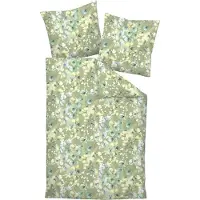 Janine Interlock Feinjersey Bettwäsche Carmen S 55122-06 grün limone 155x220 cm + 80x80 cm - grün;gelb