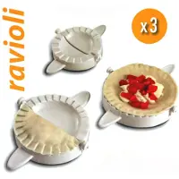 Metaltex Ravioli- und Maultaschenformer 3er Set weiß