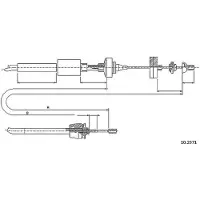 METZGER 10.2971 Kupplungsseil Seilzug für RENAULT Scénic I (JA0/1, FA0) 972/630mm