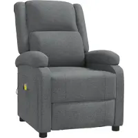 Syfax Massagesessel Dunkelgrau Stoff
