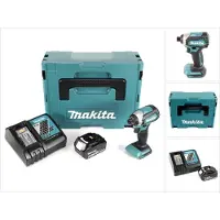 Makita DTD 153 RM1J 18 V Akku Brushless Schlagschrauber im Makpac + 1x BL 1840 B 4,0 Ah Li-Ion Akku + 1x DC 18 RC Ladegerät