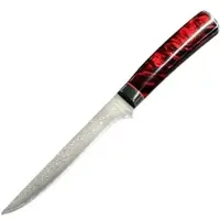 Grillfürst Premium Ausbeinmesser aus Damaststahl Klingenlänge 15 Cm